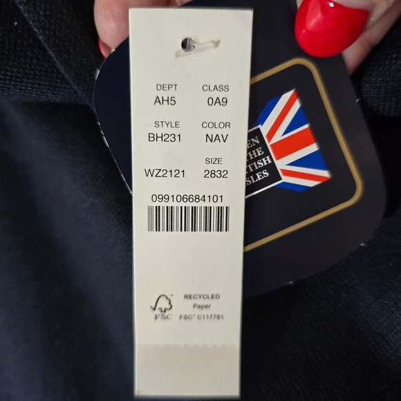 J Crew Ludlow Slim Fit Trousers Navy Wool Blend Dress Pants Men's W28 L32 - Picture 8 of 13